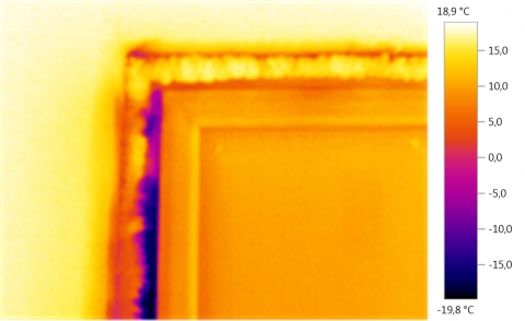 Просторный ж/м: Снимок окна тепловизором
